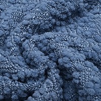 Couverture en jacquard nordique Serene Plush Popcorn, tapis à franges nouées à la main en chenille bleu poussière pour la maison, l'hôtel, le canapé, toutes saisons