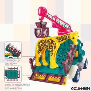 Vente de gros Voiture de transport <span class=keywords><strong>camion</strong></span> en plastique cerf <span class=keywords><strong>girafe</strong></span> animal pour enfants garçons avec lumière sonore et fonction de pulvérisation de brouillard - Product Image 5