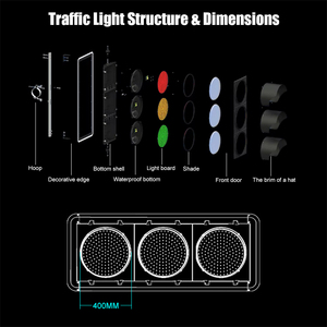Luz <span class=keywords><strong>de</strong></span> señal <span class=keywords><strong>de</strong></span> tráfico LED 300mm Carcasa <span class=keywords><strong>de</strong></span> PC Luces <span class=keywords><strong>de</strong></span> muelle <span class=keywords><strong>de</strong></span> carga en rojo Verde 400mm Semáforo <span class=keywords><strong>de</strong></span> carril - Product Image 5