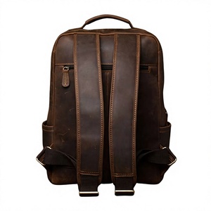Custom Best Quality Leather Genuine for <b>Backpack</b> Bag Leather Travel Luxury Business <b>Laptop</b> Travel Bag Men Leather <b>Backpacks</b> Bags - Product Image 2