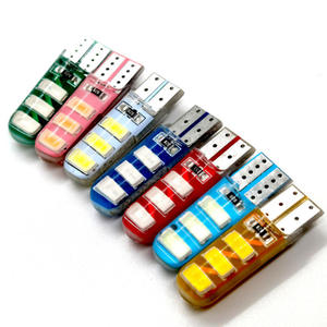 หลอดไฟ LED T10 5630 สำหรับรถยนต์ 6SMD ซิลิโคน W5W แบบหยดกาว 12V ขั้วต่อขนาดเล็ก ให้แสงสว่างสูง - Product Image 2