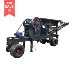 Concasseur à mâchoires portable de 1 à 5 tonnes, alimenté au diesel, PE 150x250, mini concasseur de pierres pour la construction, roulement de moteur - Product Image 1