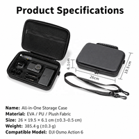Étui de transport DJI Osmo Action 6, sac de rangement portable en EVA rigide pour accessoires de caméra d'action, pochette de voyage étanche