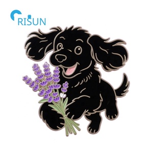 Pin de Solapa Personalizado de Esmalte con Diseño de Perro <span class=keywords><strong>Cocker</strong></span> Spaniel Negro y Marrón para Amantes de las Mascotas, Broche Personalizado de Esmalte de <span class=keywords><strong>Cocker</strong></span> Spaniel - Product Image 3