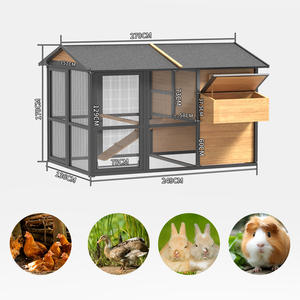 Ahşap su geçirmez büyük açık tavuk ev çin prefabrik taşınabilir ucuz tavuk kümesi - Product Image 5