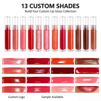 Gloss à lèvres liquide personnalisé avec logo, finition miroir, haute pigmentation, longue tenue, non collant, végétalien – Vente en gros à chaud