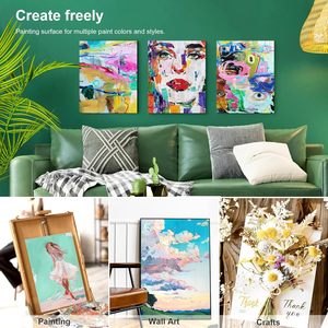 Tablero de dibujo de lona Tablero de lona de 5x7 pulgadas 24 Paquete a granel 8 Oz <span class=keywords><strong>Triple</strong></span> imprimado 100% Algodón Sin ácido Mini tableros de panel de lona en blanco - Product Image 5