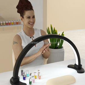 <span class=keywords><strong>Lampe</strong></span> de bureau en demi-lune brillante en diamant pour salon de manucure <span class=keywords><strong>Lampe</strong></span> de remplissage en arc de cristal <span class=keywords><strong>UV</strong></span> pour table à <span class=keywords><strong>ongles</strong></span> - Product Image 5