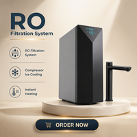 Distributeur d'eau intelligent à écran tactile RO, eau chaude et froide, compresseur, filtre UV, moniteur TDS 600G