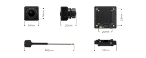 กล้องวงจรปิดดิจิทัลระบบ FPV FOV จอแสดงผล OLED ความละเอียดสูง1080P แว่นตาชุดกล้อง vtx สำหรับ RC - Product Image 5