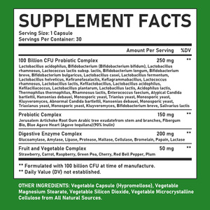 Cápsulas de Enzimas Digestivas OEM ODM, Complejo Prebiótico para la Salud Intestinal de Adultos, Apoyo Energético a Base de la Salud Intestinal, Mejora la Digestión - Product Image 2