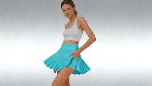 Ensemble de jupes de sport évasées à taille haute en crochet doux pour femmes, personnalisable, 4 pièces, taille élastique, jupes mini décontractées, séchage rapide - Product Image 5