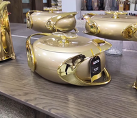 Ensemble de 3 casseroles industrielles de 2L, 2,5L et 3L à double paroi avec contrôle de température et verrouillage sécurisé pour la restauration