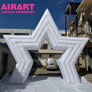Hình ngôi sao <span class=keywords><strong>Inflatable</strong></span> Trắng vòm, LED <span class=keywords><strong>Inflatable</strong></span> Sao giáng sinh vòm cho trang trí ngoài trời - Product Image 1
