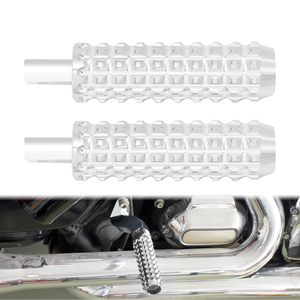 Repose-pieds CNC noir/chrome pour moto Harley Sportster <span class=keywords><strong>883</strong></span> 1200 XL <span class=keywords><strong>XR</strong></span> VRSC Softail Dyna Touring Electra Glide FLHX - Product Image 3