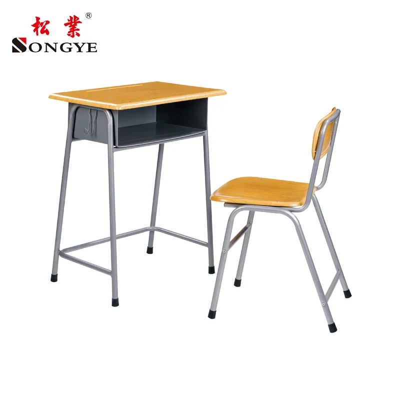 Ensemble de Table et de chaise fixe pour classe d'école