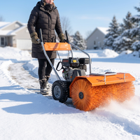 Balayeuse à neige rotative manuelle avec tête de souffleur de neige optionnelle de 56 cm et lame à neige de 80 cm pour sentiers de parc