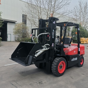 Carretilla elevadora de combustión interna con motor diésel directo de fábrica 3,5 T con cubo basculante para carretillas elevadoras de terreno agrícola - Product Image 2