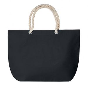 Promotional Custom Logo 55x39cm Cotton 220g/m Silk Screen Printed Washable <b>Tote</b> <b>Bag</b> with <b>Cord</b> Handle for Beach & Shopping - Product Image 4