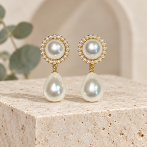 Orecchini Vintage a Goccia con Perle Finte per Donne, Elegante Stile Corte, Gioielli alla Moda - Product Image 5
