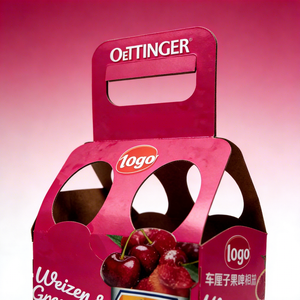 Boîte <span class=keywords><strong>cadeau</strong></span> pour <span class=keywords><strong>vin</strong></span> personnalisée avec logo, pour la fête <span class=keywords><strong>des</strong></span> pères, entreprise, 4 bouteilles, légère, réutilisable, CMYK, boîte à liqueur haut de gamme - Product Image 2
