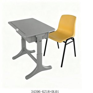 Escritorio y Silla Escolar de Altura Ajustable con Superficie Azul y Estructura Metálica para Niños, Modelo 34396-KZ18 - Product Image 4