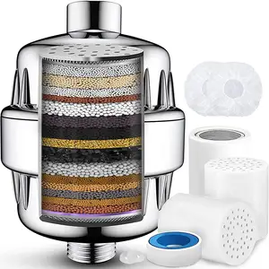 Cabezal de ducha con filtro de hierro magnético, 3 formas de función de pulverización, ahorro de agua y aumento de la presión