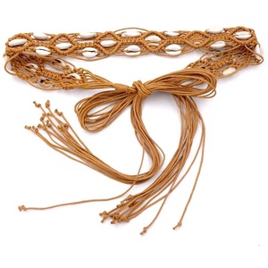 Mode conception personnalisée 100% main faire femmes tricoté Crochet tressé <span class=keywords><strong>ceinture</strong></span> pour femmes Long <span class=keywords><strong>noeud</strong></span> décoratif <span class=keywords><strong>ceinture</strong></span> taille <span class=keywords><strong>corde</strong></span> - Product Image 5