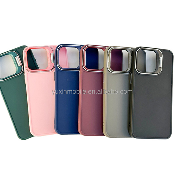 Luxury Metal Camera protection Ring Lens Stand Tpu Phone Covers for A03s samsung for oppo Mobile for I Phone 12 Pro