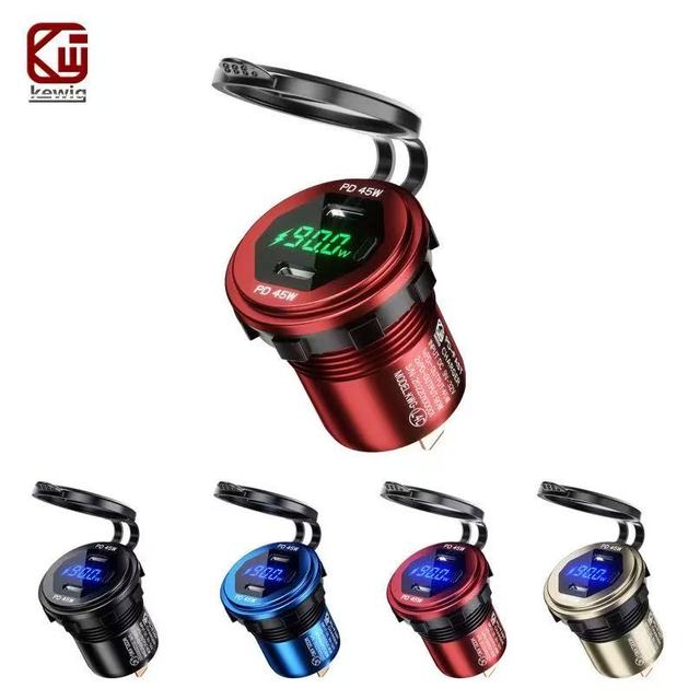 ODM Waterproof Dual PD45w Car Charger with 90w Output Power Auto Accessory Modified Charging Adapter Fast Car Charger