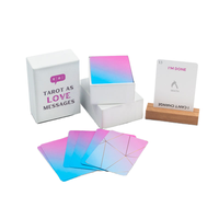 Cartes de poker de tarot et de publicité imprimées personnalisées en gros Jeux d'affirmation de cartes Oracle personnalisés en papier carton