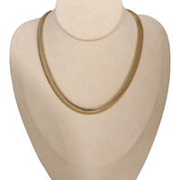 Vente en gros Collier tendance unisexe en acier inoxydable 316L Chaîne serpent plate tendance en plaqué or et argent 18 carats pour hommes et femmes