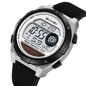 <span class=keywords><strong>SKMEI</strong></span> 2436 mode dynamique hommes numérique solaire alimenté montre bracelet en Silicone étanche multifonction mâle montre cadeau horloge - Product Image 2