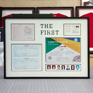 Настенный органайзер для сертификатов и фотографий из массива дерева, класса люкс, с возможностью индивидуальной настройки, без повреждений, для форматов А3/А5, для печати гиклее - Product Image 1