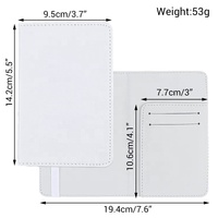 Vente en gros de protège-passeports vierges en similicuir pour sublimation, personnalisables, avec bande élastique, pour le voyage et le bricolage