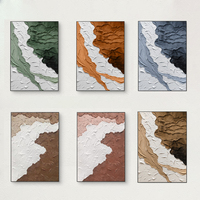 Peinture murale moderne personnalisée, paysage de vagues, peinture à l'huile abstraite texturée épaisse peinte à la main sur toile pour la décoration du salon
