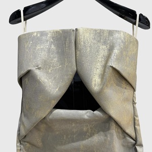 Vestidos de verano texturizados con brillo metálico para mujer, corte ahuecado que ve vestidos Bandeau de moda - Product Image 3