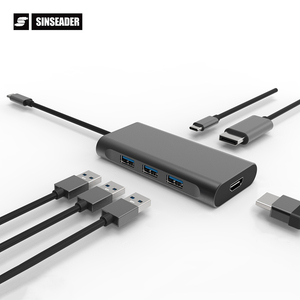 ฮับ USB-C แบบพกพา OEM DOM หลายพอร์ต 6-in-1 สำหรับแล็ปท็อป - Product Image 1