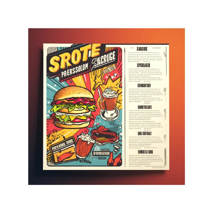 Folding menu design and production of recipes barbecue dish brand custom tea restaurant restaurant menu fold printing