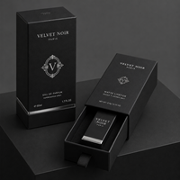 Boîte cadeau de luxe personnalisée pour parfum, avec couvercle intérieur doré, impression UV, emballage en carton rigide, vente en gros