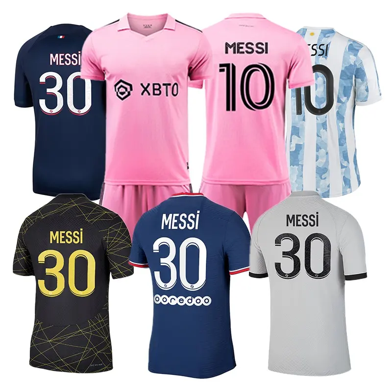 23-24 camiseta messi 10 customized ronaldo messi jersey Miamis Pink Black Jersey mens soccer uniforms soccer wear set with logo