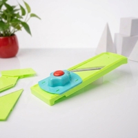 Mandoline Snijder 2-in-1 Handmatige Plastic Groentehakker 3.0mm Grote Snijder Vaatwasserbestendig Professioneel Keukenhulpje