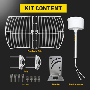 Antenne directionnelle extérieure 4G/5G 24dBi, amplificateur de signal 698-3800MHz, antenne parabolique 4G/5G 24dBi - Product Image 5