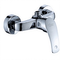Robinet de douche mural en laiton à poignée unique avec douchette pluie, cartouche en laiton, pour usage hôtelier, barre coulissante, design classique