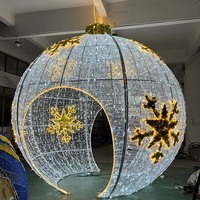 Décorations personnalisées pour la maison globe géant gonflable avec photo Ornements brillants Décor de Noël Sphère réfléchissante chromée Boule miroir gonflable