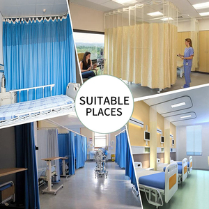 Partition divider fire retardant mesh privacy cubicle curtains fabric for the hospital curtain - Product Image 6