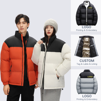 Veste d'hiver rembourrée en duvet léger pour homme avec logo personnalisé, en nylon, à capuche, pour l'extérieur
