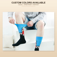 Chaussettes fantaisie personnalisées OEM, polyester et élasthanne, chaussettes décontractées pour hommes imprimées avec des portraits religieux et classiques, designs variés en gros