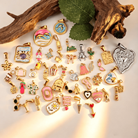 Breloques pour la fabrication de porte-clés, plaqué or 18 carats PVD, accessoires en acier inoxydable pour sacs à dos, pendentifs caméra, yeux de popcorn, bijoux