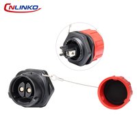 Conector Circular de Alimentación CNLINKO DL28 de Plástico, IP68 IPX9K, Impermeable, 50A, Alta Corriente, Tamaño Pequeño, Conector Industrial